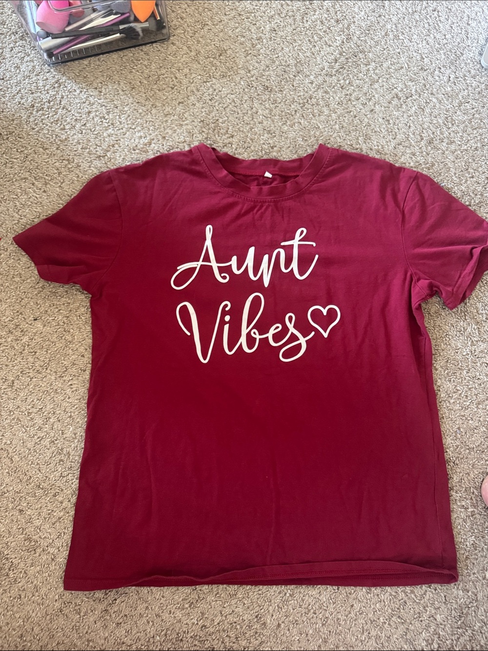 Aunt Vibes Tee - Burgundy